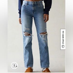 Pacsun Eco Light Blue Ripped 90s Boyfriend Jean